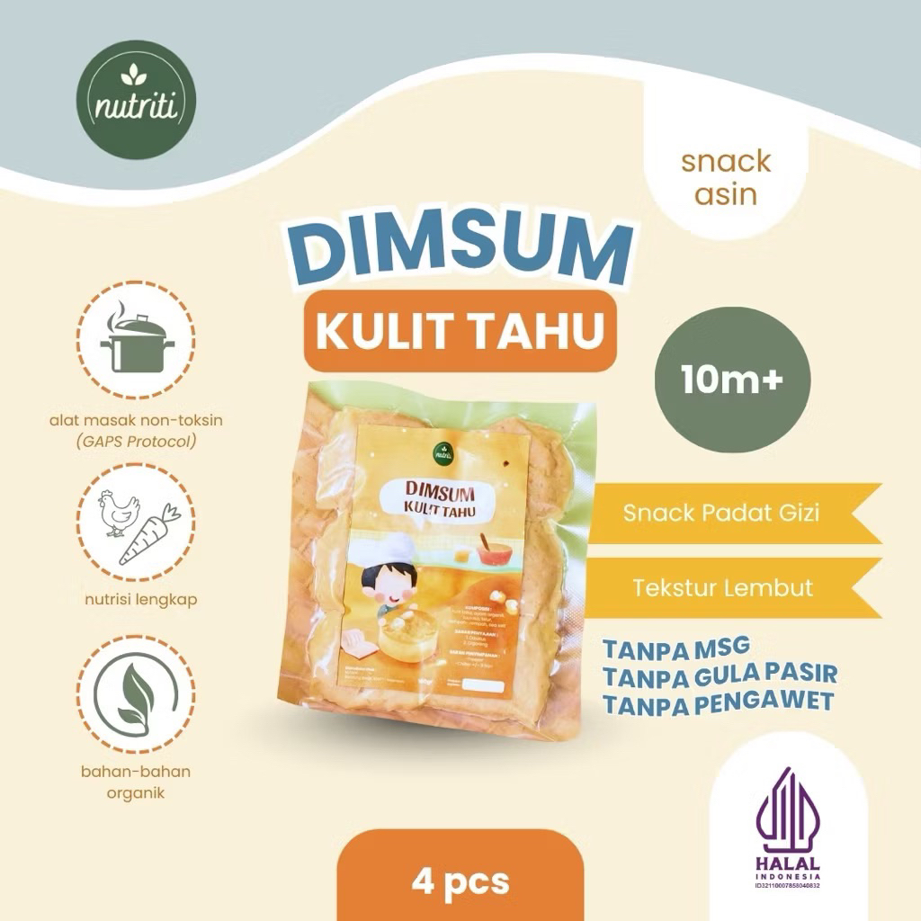 DIMSUM KULIT TAHU MPASI ORGANIK GLUTEN FREE - NUTRITI