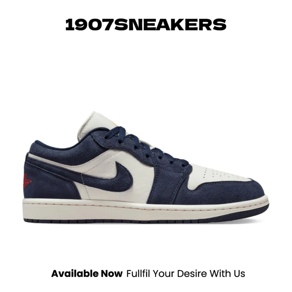 Sepatu Sneakers Pria Nike Air Jordan 1 Low Se Obsidian/Obsidian-University Gold NIKIO7448400