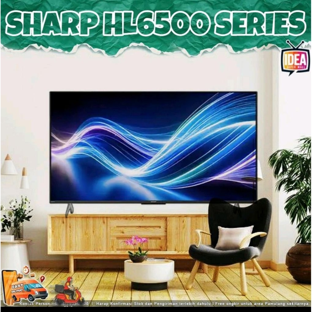 TV SHARP 50 INCH QLED ANDROID GOOGLE TV 50HL6500i/ PROMO