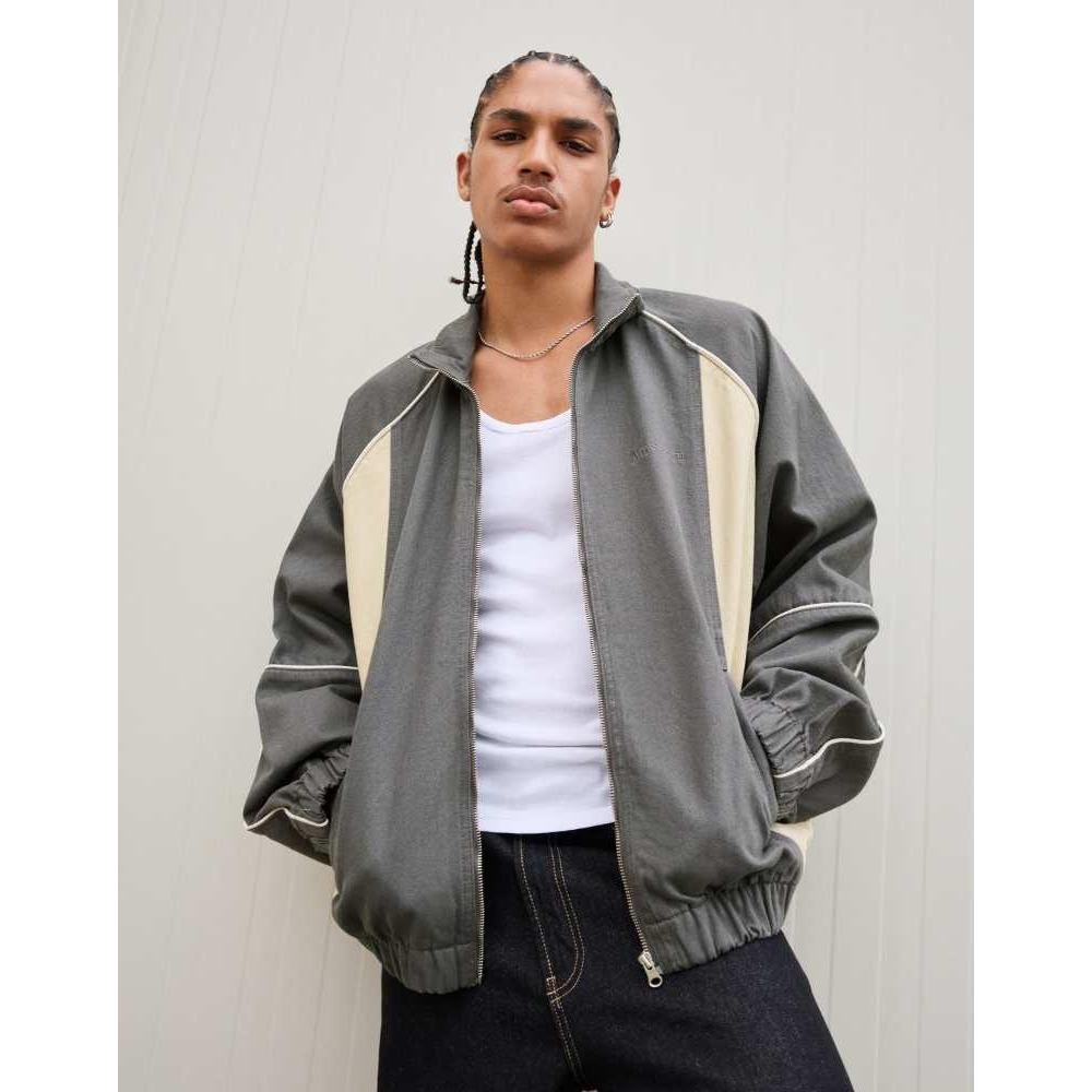 BERSHKA Denim jacket  Dark grey