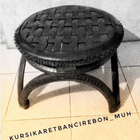 KURSI WARUNG BULAT DAN UNIK FULL KARET