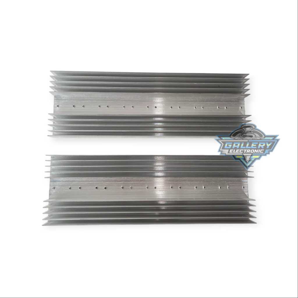 Pendingin Transistor Final Toshiba 5sirip Panjang 30cm / Heatsink Toshiba Sanken MJL TIP - Tebal 2mm