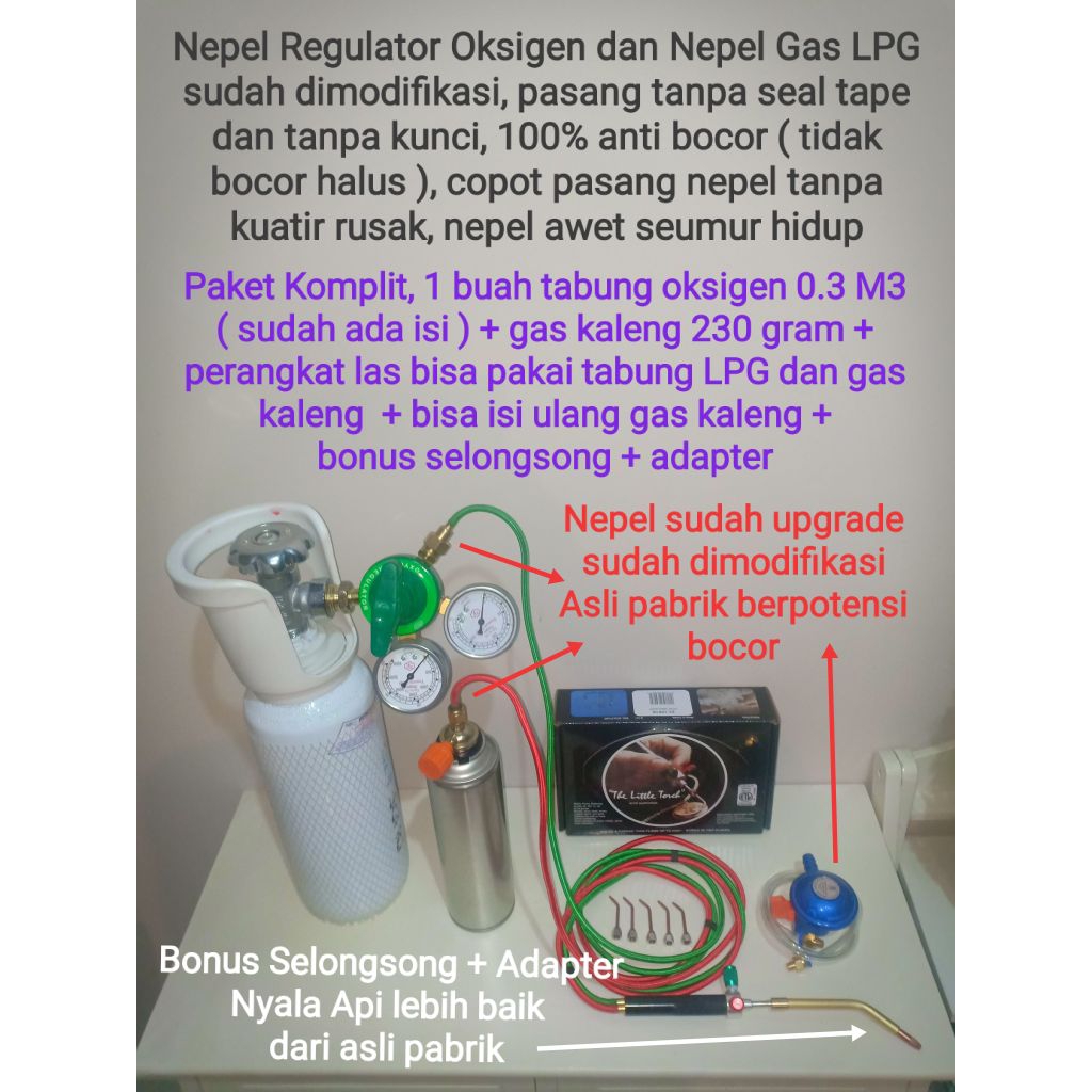 Alat Mini Las Blender Welding Torch Oksigen /  Pistol Asetilen Oksigen Gas Las