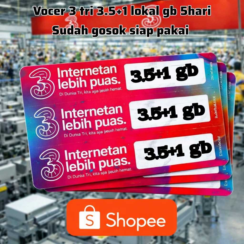 Voucher 3 TRI 10GB 5HARI Siap Gosok – Praktis & Anti Ribet KIRIM NOMER VOCER