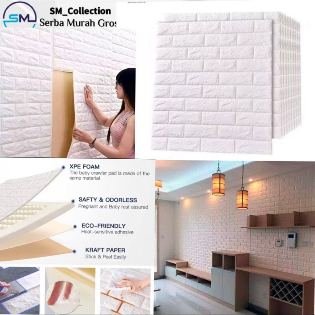 wallpaper dinding/Stiker dapur/stiker kamar/Stiker ruangan/Stiker sebaguna/Stiker foam/Stiker motif 