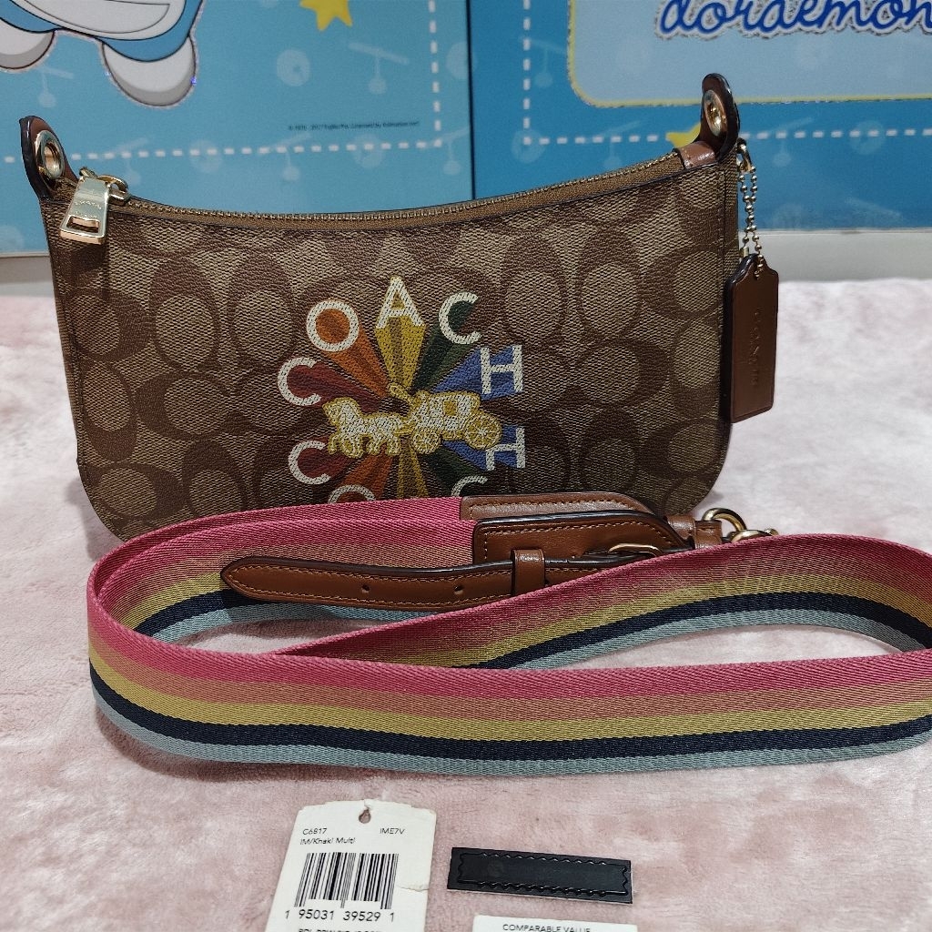 Tas Preloved Coach Rainbow Signature Jazz