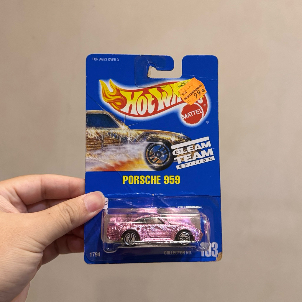Hotwheels Porsche 959 Gleam Team Rare VHTF Blue Card