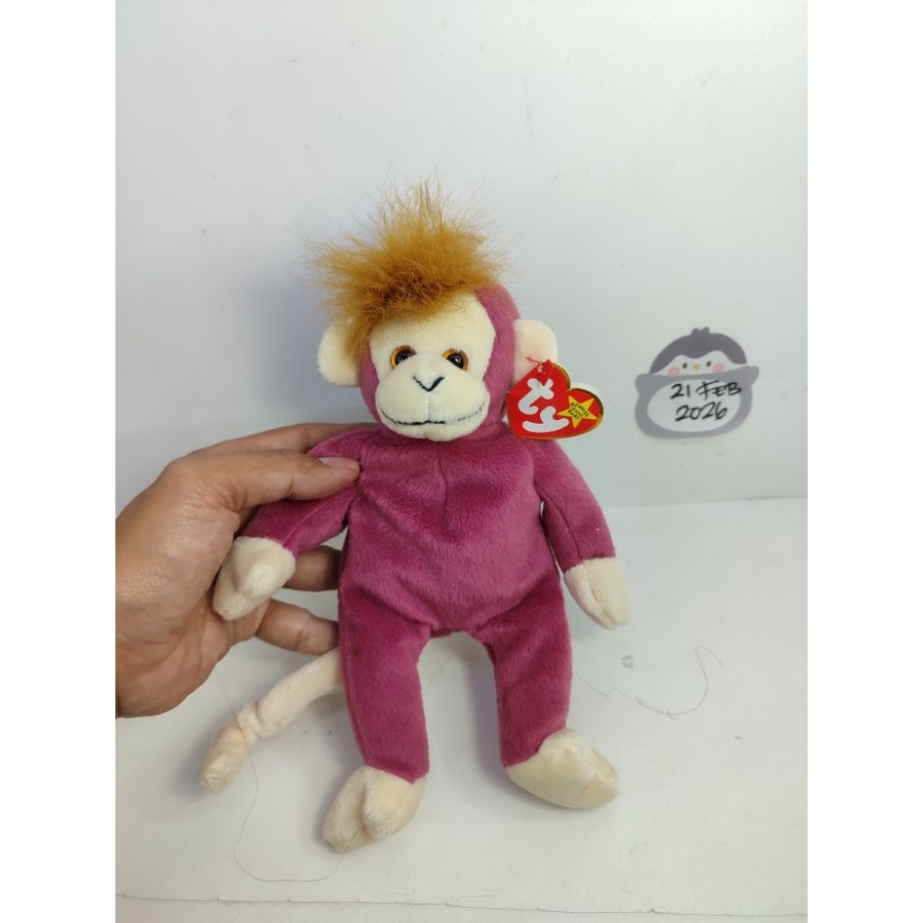 boneka monkey ty beanie babbies collection schweetheart