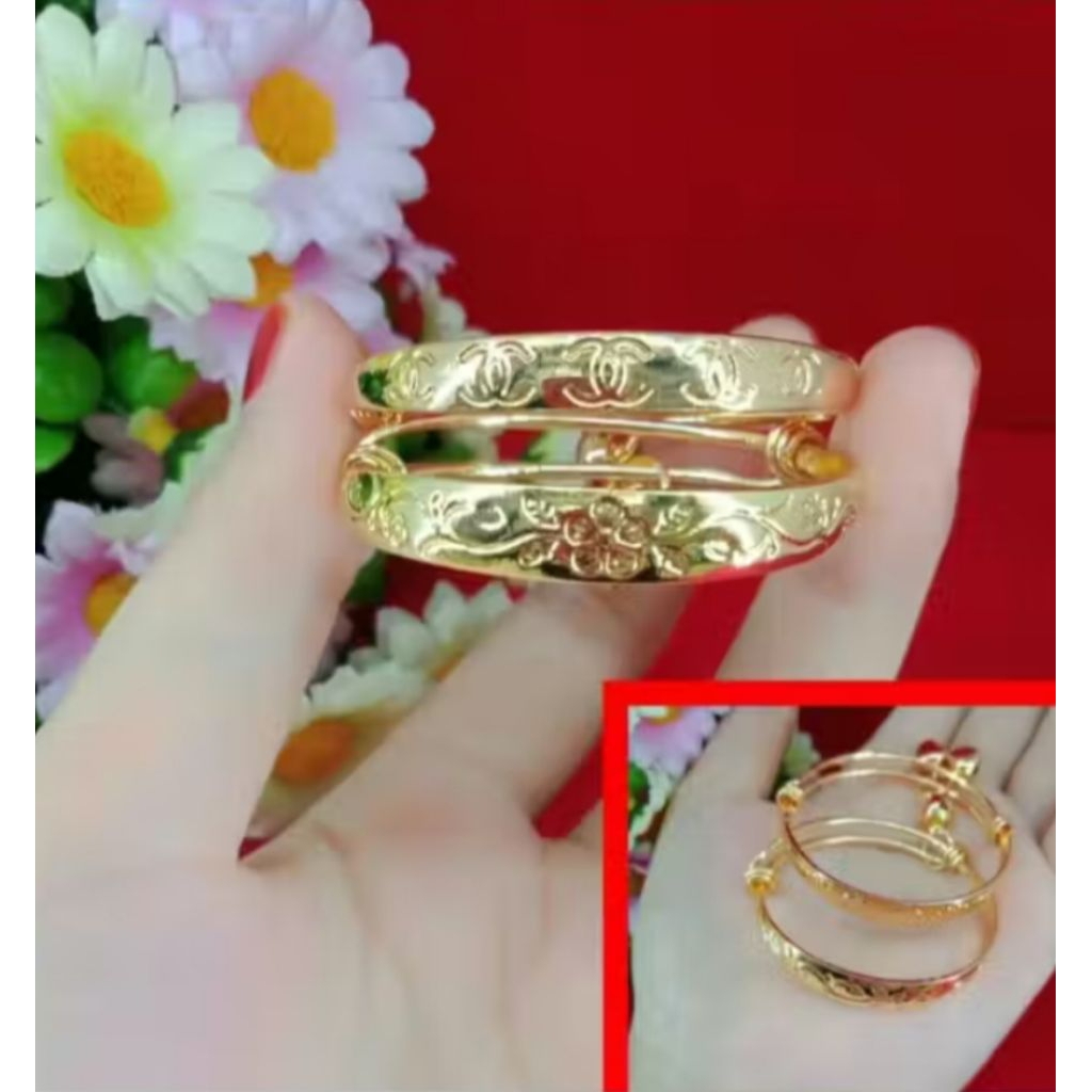 GELANG BAYI KERINCING | GELANG TANGAN ANAK | GELANG TANGAN BAYI LAPIS EMAS