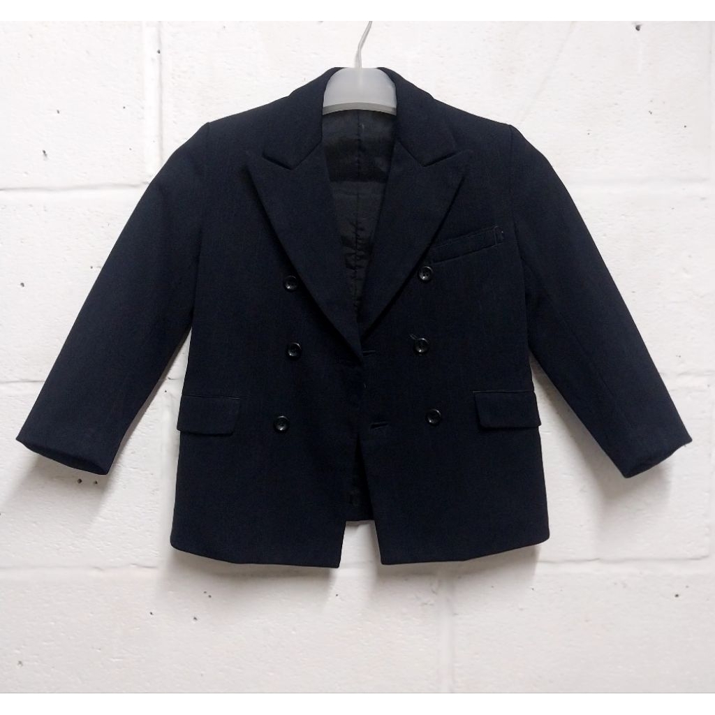 jas blazer anak laki usia 4-6 thn dongker preloved