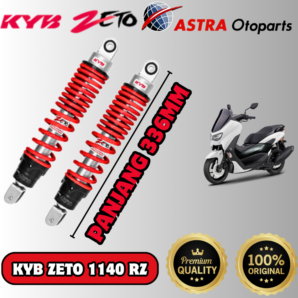 SHOCK BREAKER KAYABA KYB ZETO 1140 RZ ORIGINAL UNTUK MOTOR YAMAHA NMAX OLD N MAX LAMA 2DP