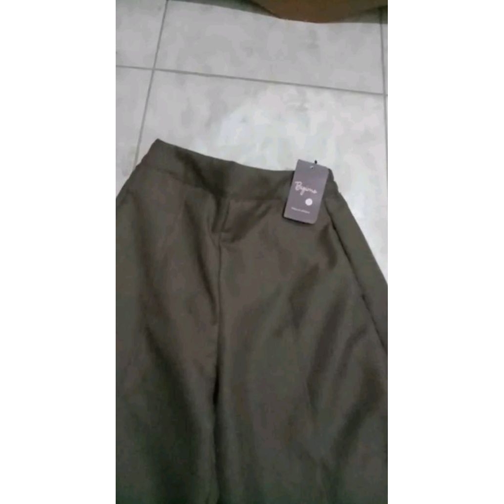 pl celana barrel pants jet black
