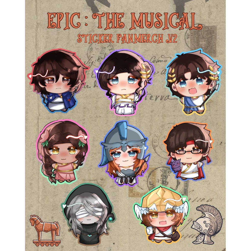 EPIC : The Musical Fanmerch v2 | die cut sticker glitter | BACA DESKRIPSI