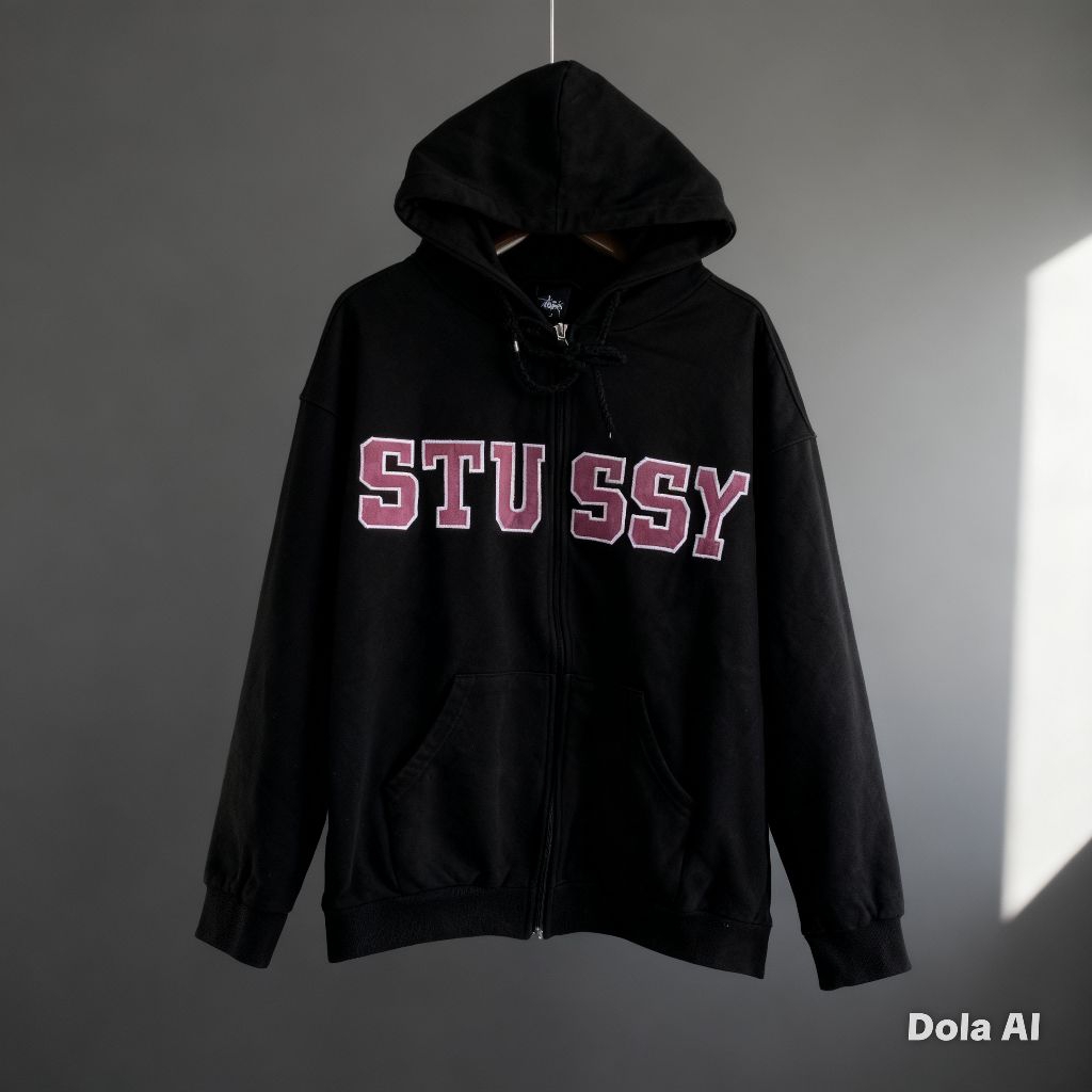 Hoodie stussy big print unisez full tag jaket pria hoodie stussy