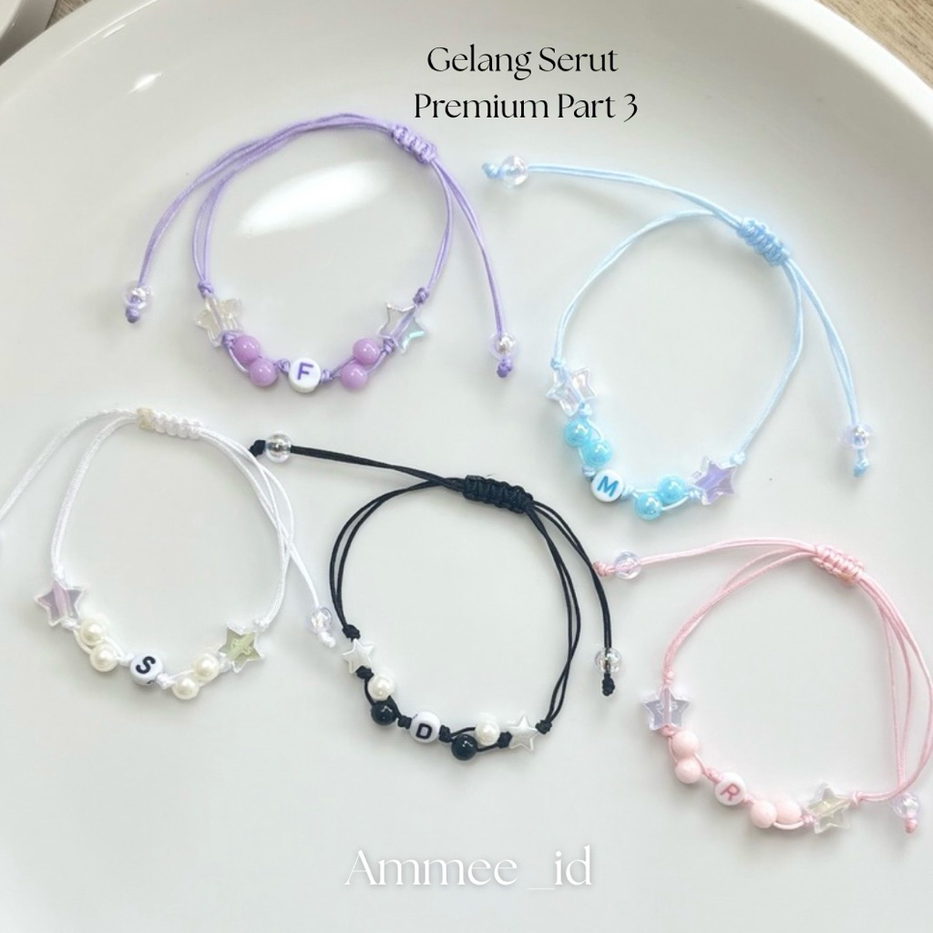 GELANG SERUT INISIAL PEARL MUTIARA PART 3 / GELANG SERUT PREMIUM ALPHABET / GELANG PERSAHABATAN