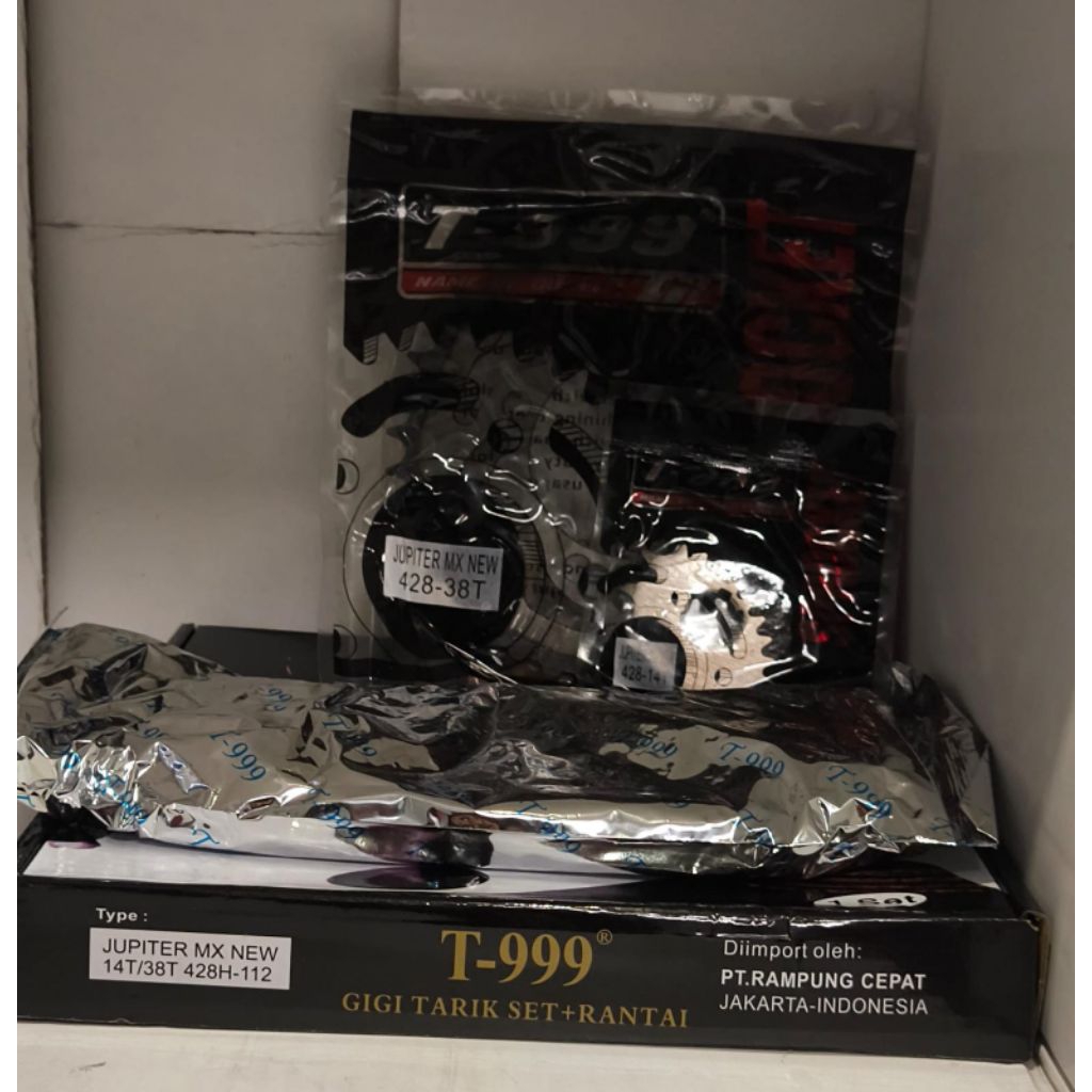 T999 Gir/Gear Paket/Set/Komplit Motor Jupiter Mx New 14T/38T ( 428HG-112 )