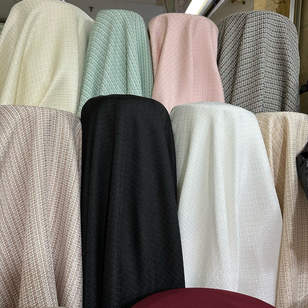 kain semi tweed akrilik / harga meter
