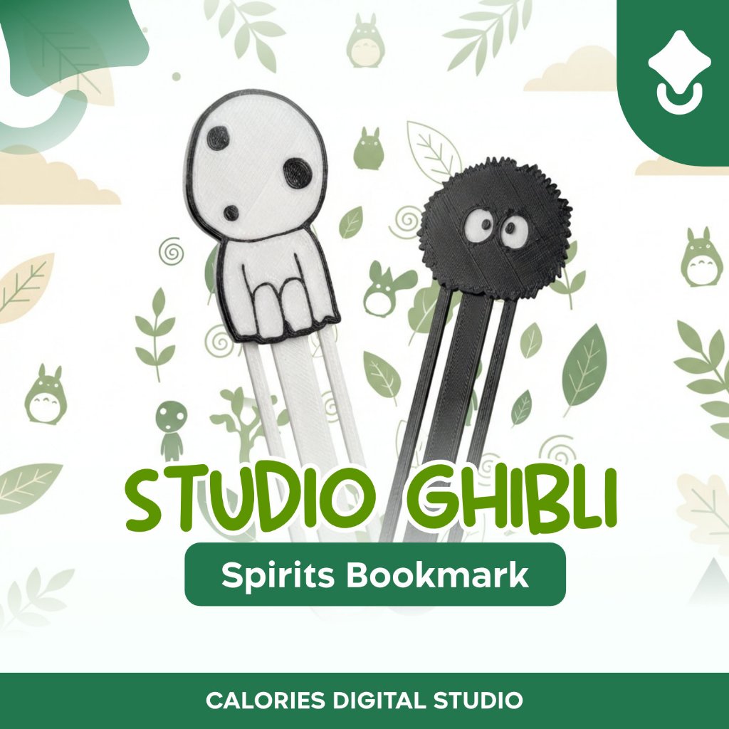Pembatas Buku Studio Ghibli Spirits Bookmark Kodama Susuwatari Soot Sprite Aksesoris Anime Totoro Sp