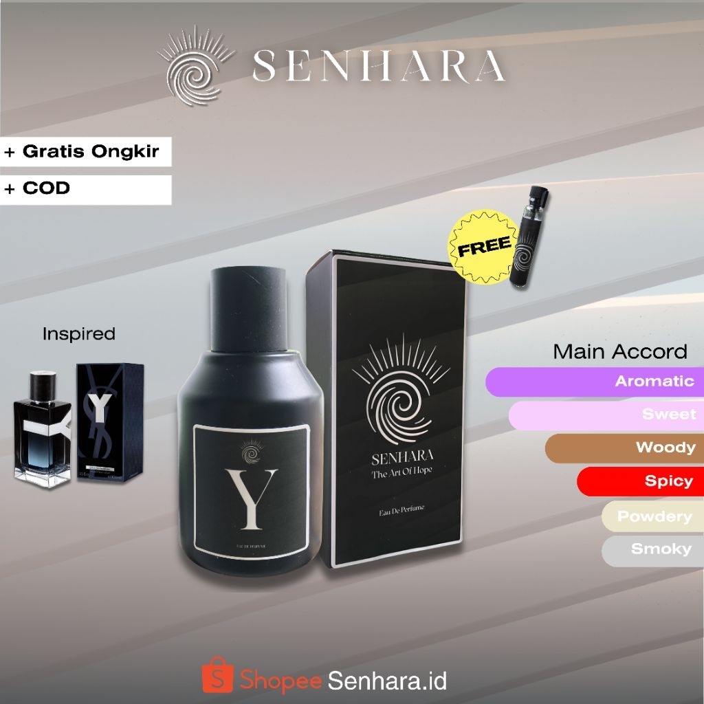 SENHARA Y Eau De Parfum – Inspired YSL Y | Fresh Aromatic Sweet, Bold & Masculine