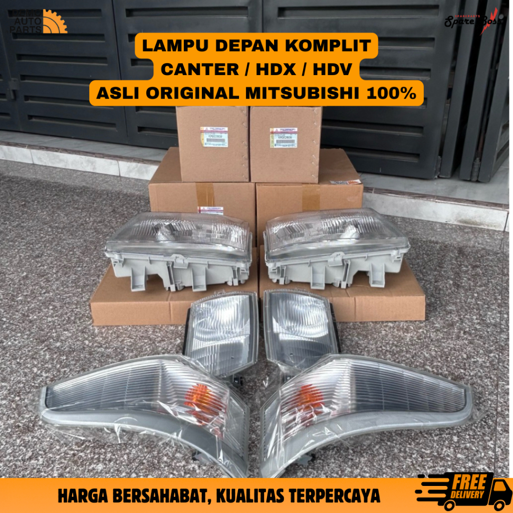 LAMPU DEPAN CANTER ORI LAMPU DEPAN KOMPLIT CANTER ORIGINAL SET HEAD LAMP RITING REFLEKTOR MANISAN MA