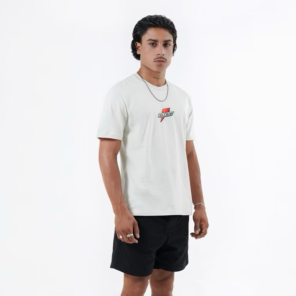Kaos Distro Celcius Premium Putih Thunder T-shirt Pria Wanita