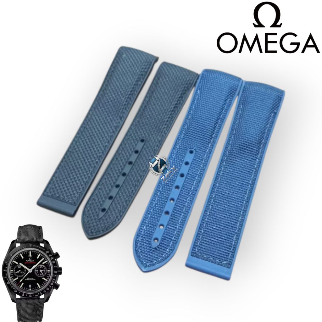 Strap Tali Jam Tangan Omega Seamaster Curved Rubber Strap Diver Tali Jam Tangan Omega 22mm