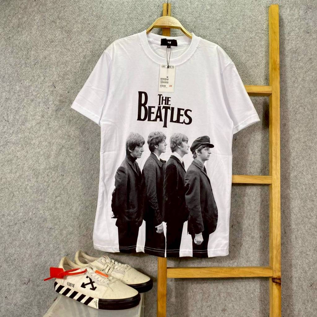 KAOS T-SHIRT MUSIC THE BEATLES RIGHT SIDE PUTIH