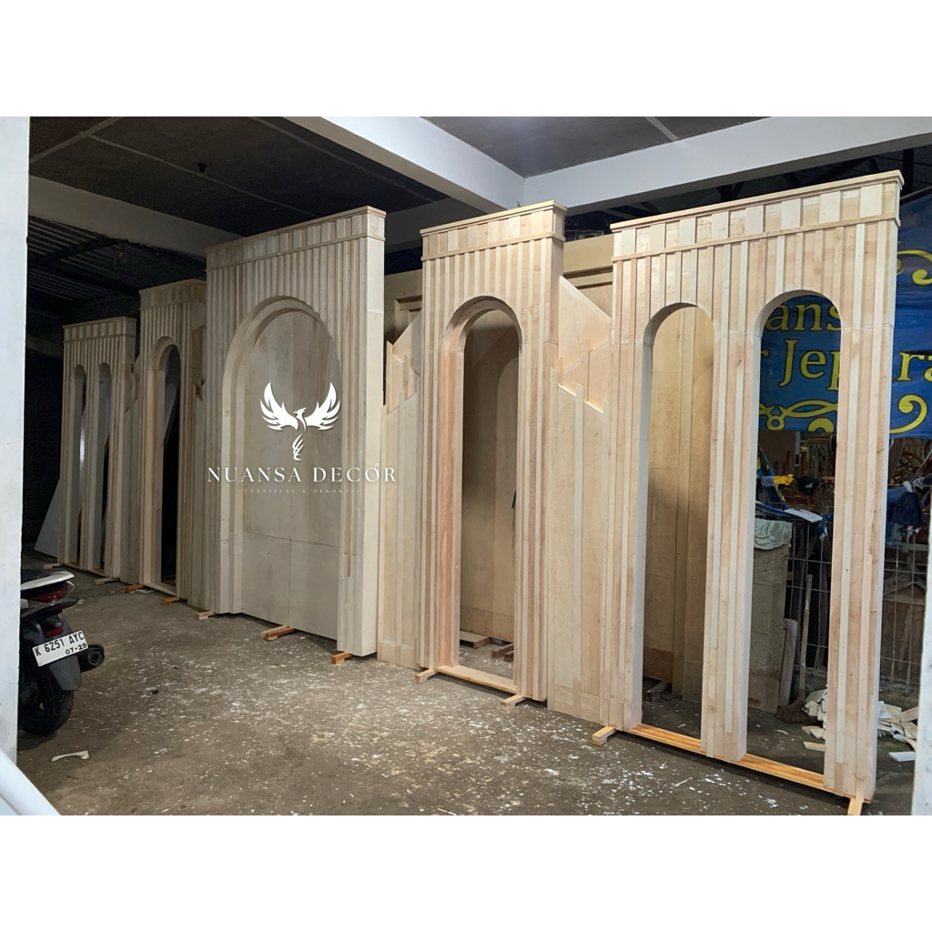 pelaminan backdrop/pelaminan terbaru/pelaminan triplek rangka kayu