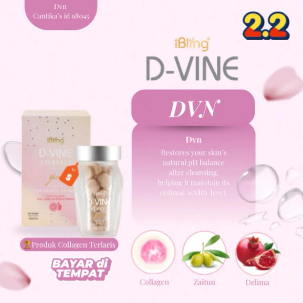 DVine Collagen 30&60 Butir - Ecer Asli Original, Membantu Mencerahkan Kulit Original