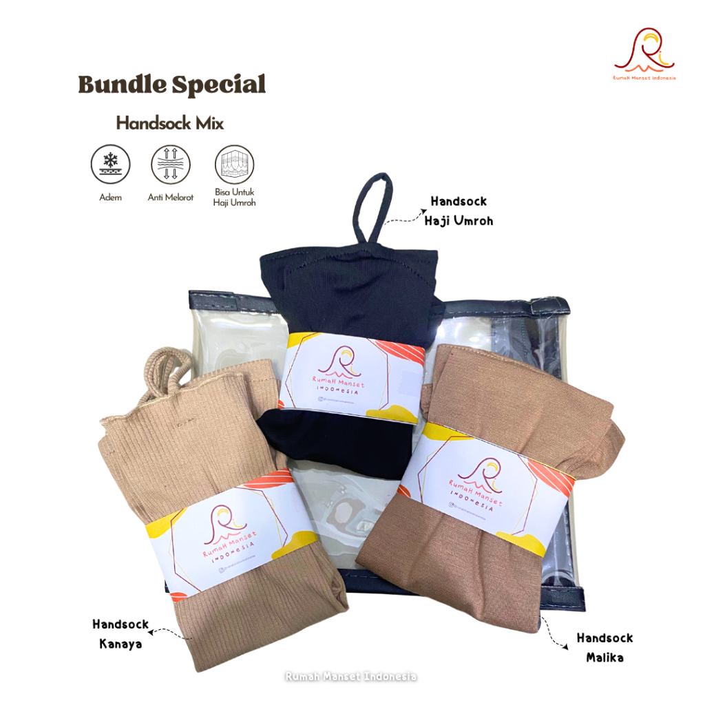 Rumah Manset Indonesia - Handsock Bundling Special | Handsock Haji Umroh | Handsock Kanaya | Handsoc