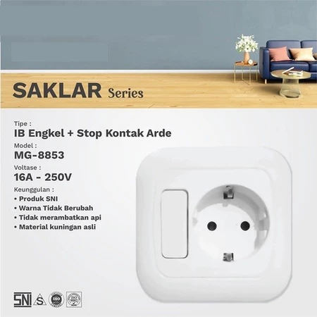 Stop Kontak ARDE + Saklar Engkel MORGEN IB - MG-8853