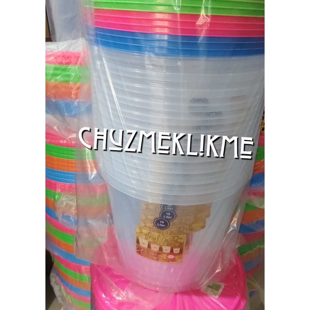 Toples plastik peacock cendrawasih sealware 5 liter,16 liter,20 liter/Toples plastik sealware 5 lite