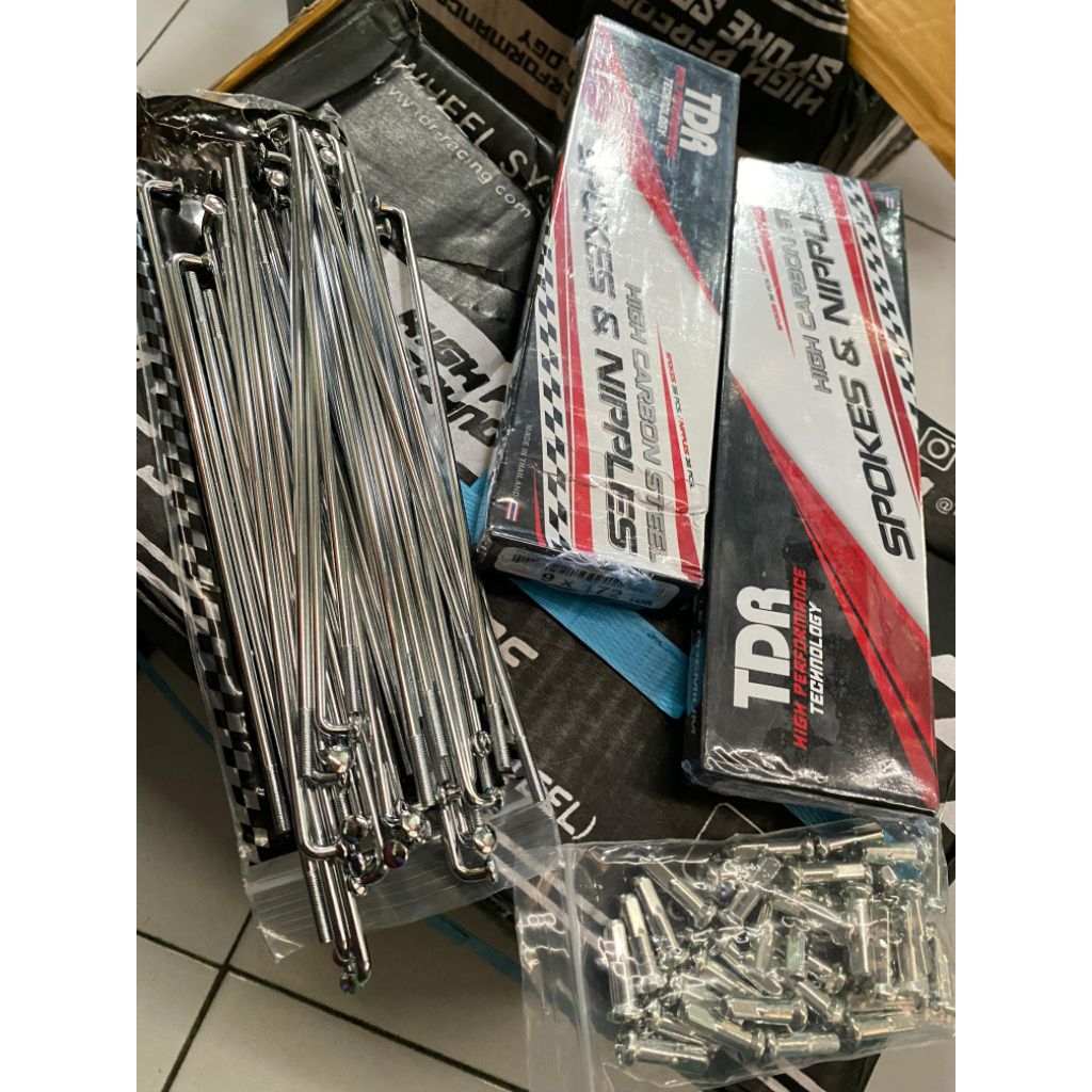 Paket jari jari TDR Ag style depan belakang tromol T6 Ninja