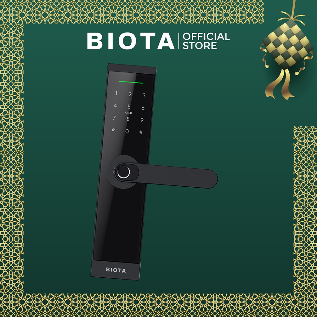 BIOTA Smart Door Lock Plus - Handle Gagang Kunci Pintu Rumah Sidik Jari RFID Card Fingerprint Wifi