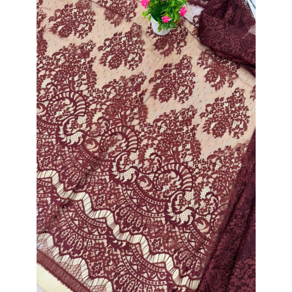 Kain Kebaya Brokat Lace Soltiss 3D Motif Timbul