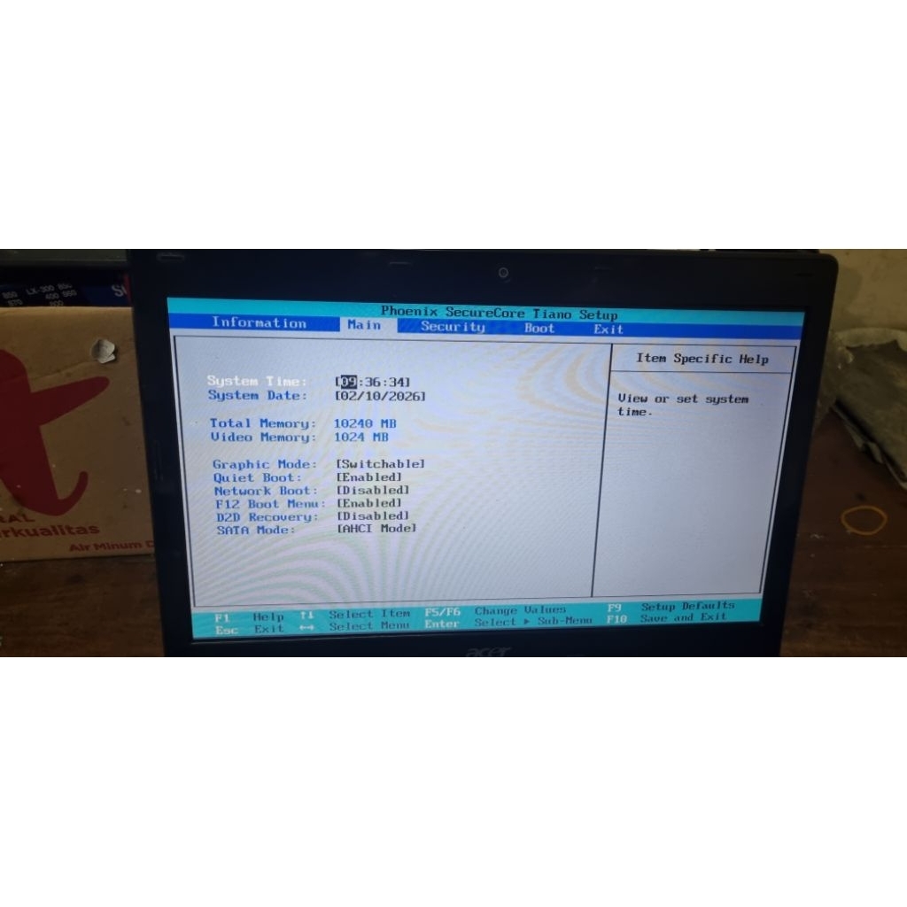 Laptop acer core i7 2630QM ram 10gb ssd 128gb hdd 500gb vga geforce GT520M 1gb