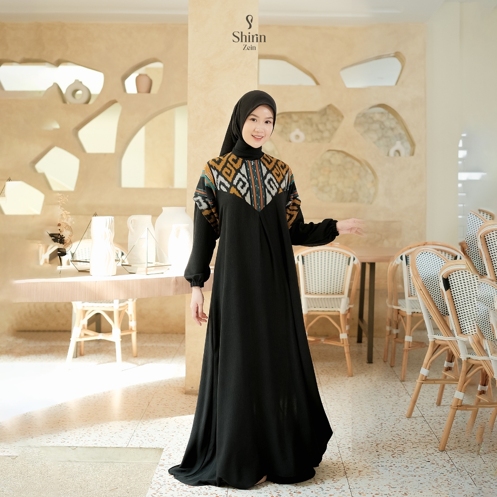 Gamis Kondangan Motif Tenun Busui Size Jumbo - Shirinzein Dress Nura