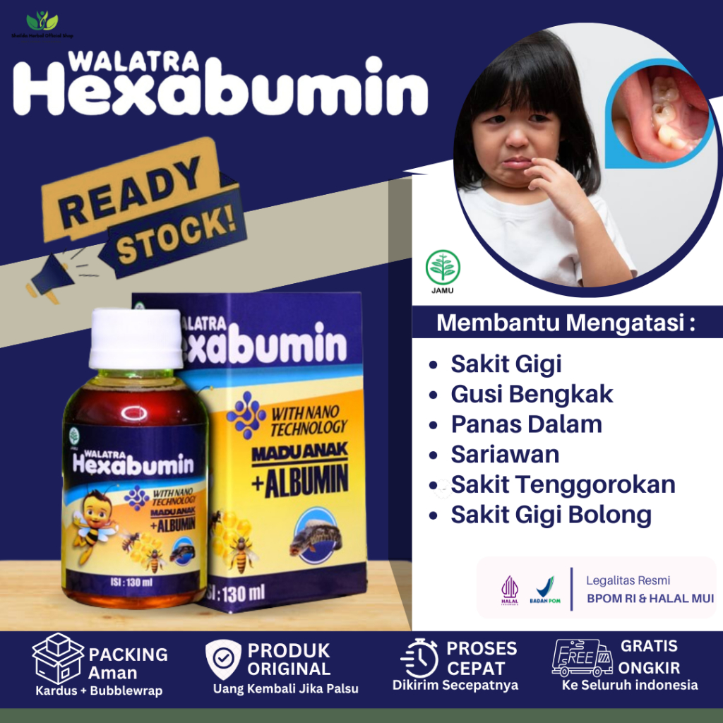 Hexabumin Obat Sakit Gigi Gusi Bengkak Pereda Sakit Gigi Dan Sariawan Vitamin Anak
