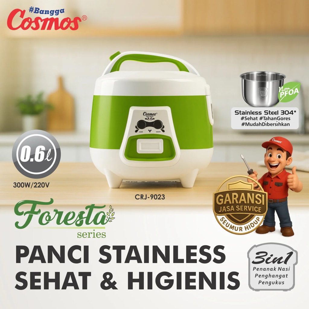 Cosmos Rice Cooker 0,6 Liter CRJ-9023