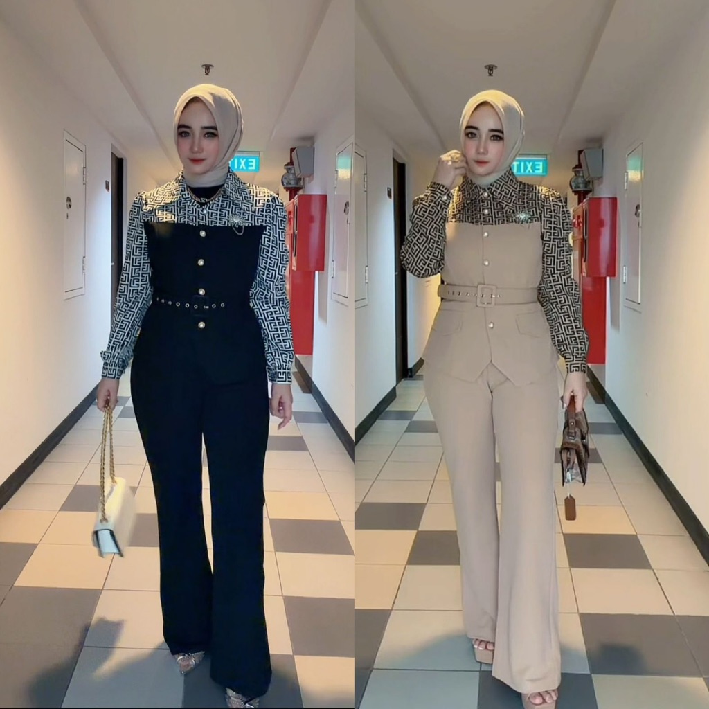 VA.OUTFIT (FREYANAA SETELAN CELANA) ONESET PREMIUM UNTUK LIBURAN HARI RAYA LEBARAN KASUAL KONDANGAN