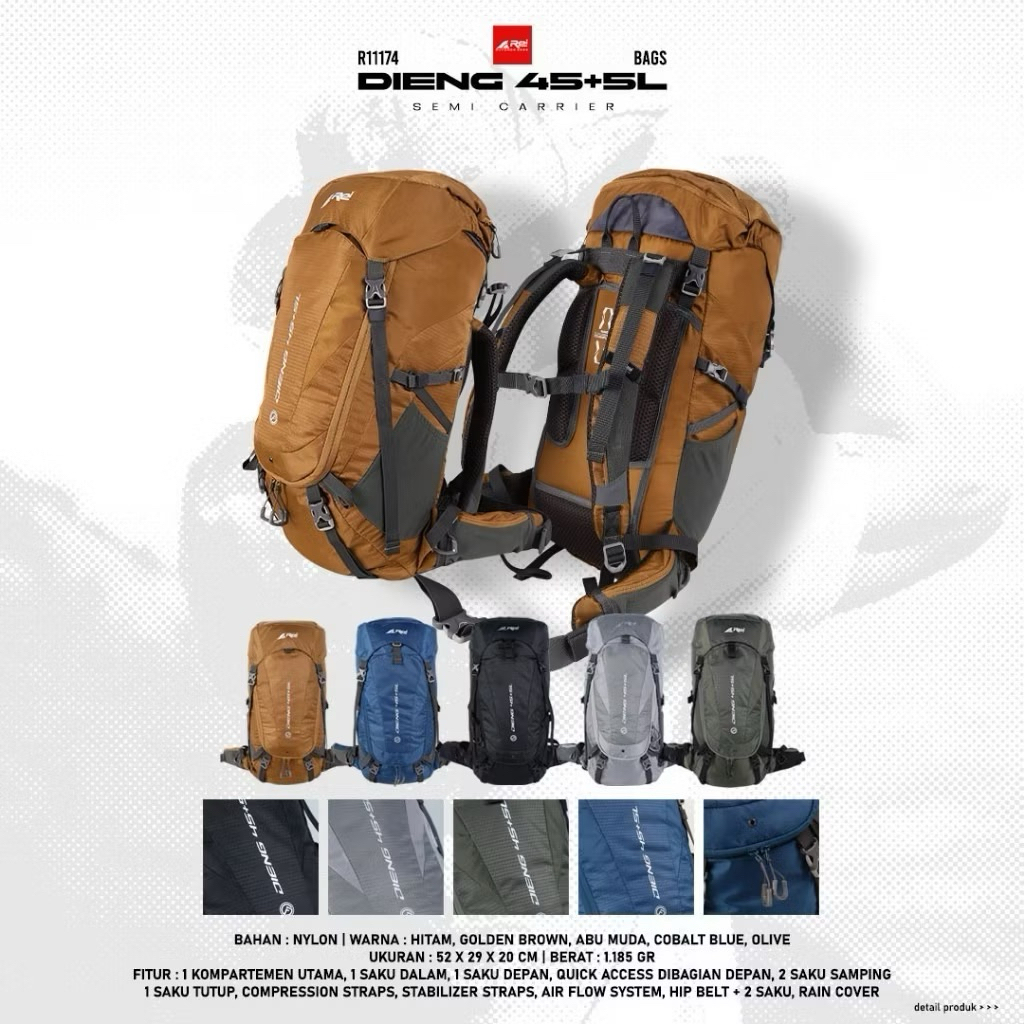 Rei Tas Semi Carrier Dieng 45+5L