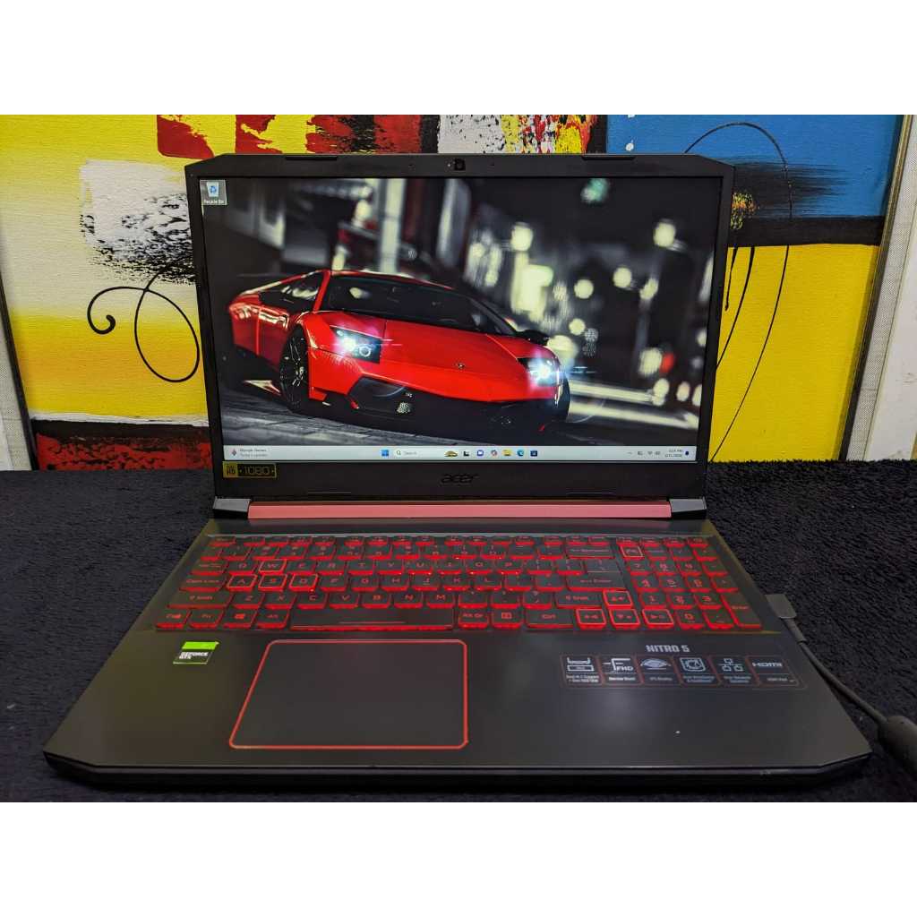 Laptop Gaming Acer Nitro 5 Core i5 Gen 9 8/256 GTX 1050 Mulus
