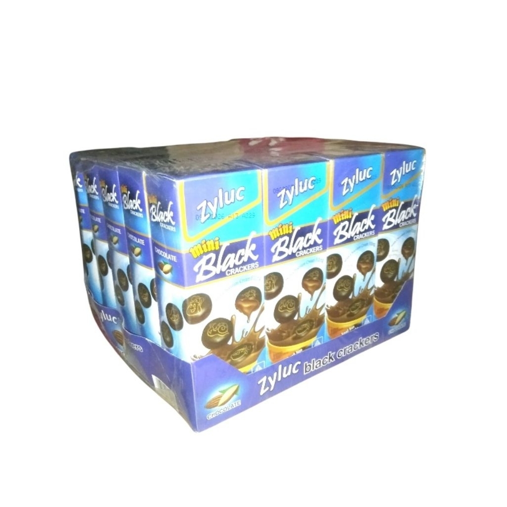 Biskitop Zyluc mini black crackers coklat 20box
