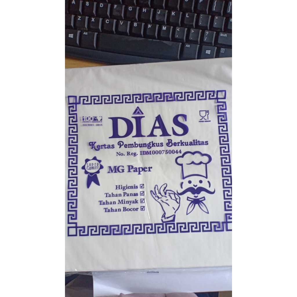 Kertas Nasi KFC/MCD - Kertas Nasi Minyak 25x27 @100lbr