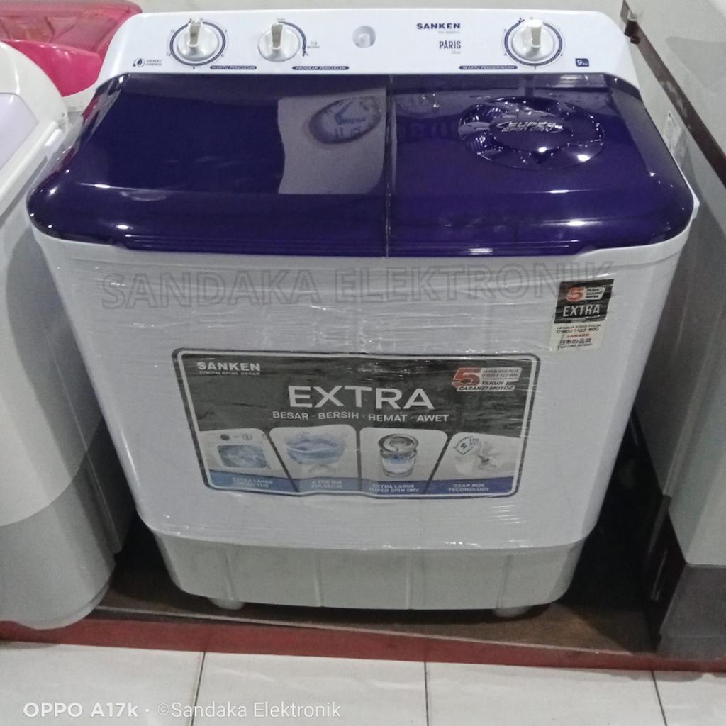 SANKEN MESIN CUCI 9kg TW-9220 9220 new model low watt