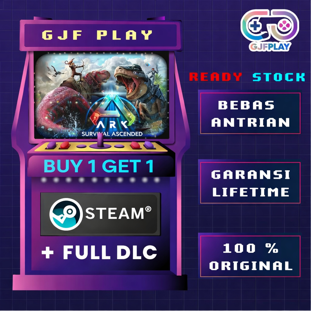 Ark Survival Ascended Steam Game PC Original 100% Anti Limit Garansi Lifetime