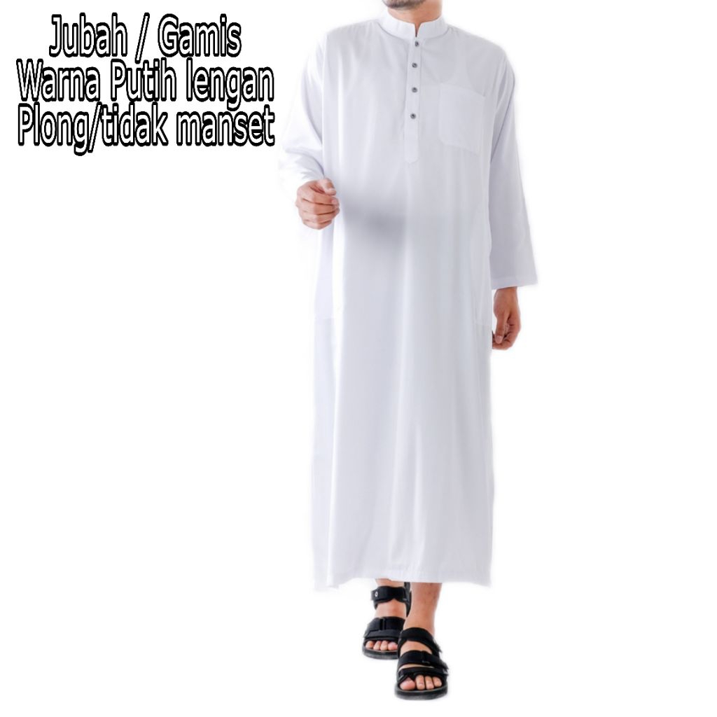 Baju Koko Gamis Jubah Katun Toyobo Premium Lengan Panjang Polos Model Turki Arabian Pakistan Terbaru