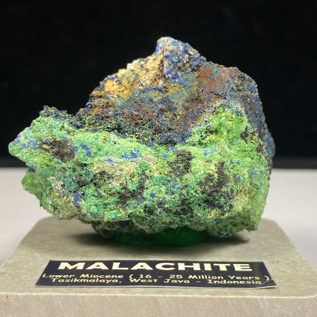 111Gr Azzurite Malachite Calcite Specimen - Batu Azzurite Malachite