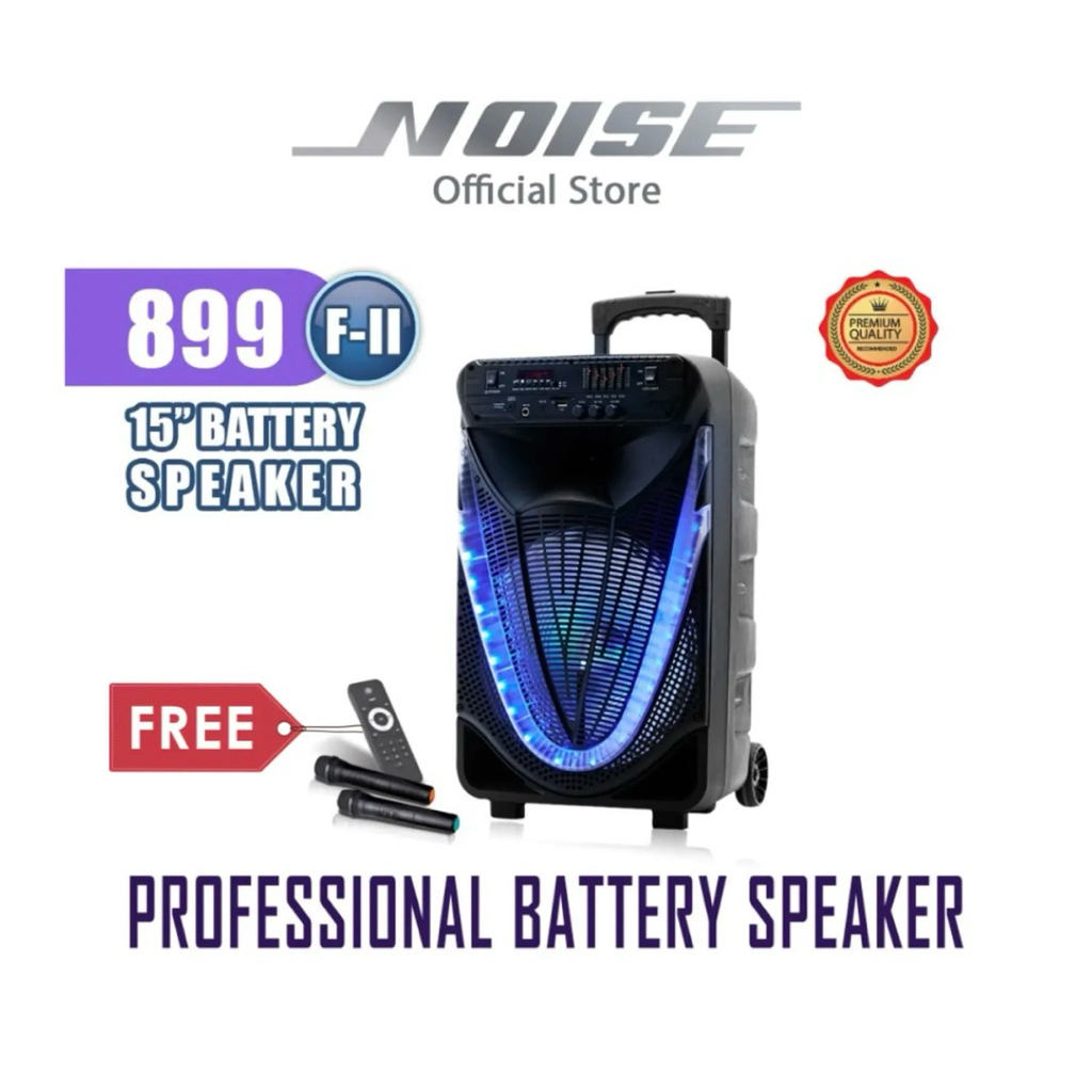 Speaker Portable Wireless Noise 899 F Original 15 inch Bluetooth karaoke