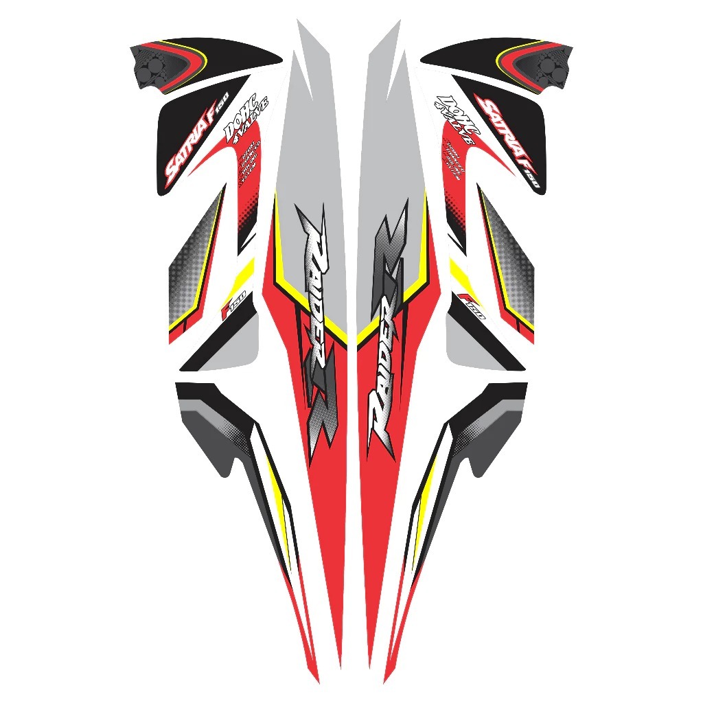 Striping Suzuki Satria FU FL Sayap Type S - Sticker Suzuki Raider R Sayap Type S Fu FL Facelift